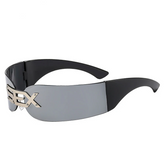 CHROMEWAVE One-Piece Shield – Sculpted Steampunk Shades